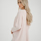 Amber V-Neck Jumper In Blush