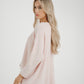 Amber V-Neck Jumper In Blush
