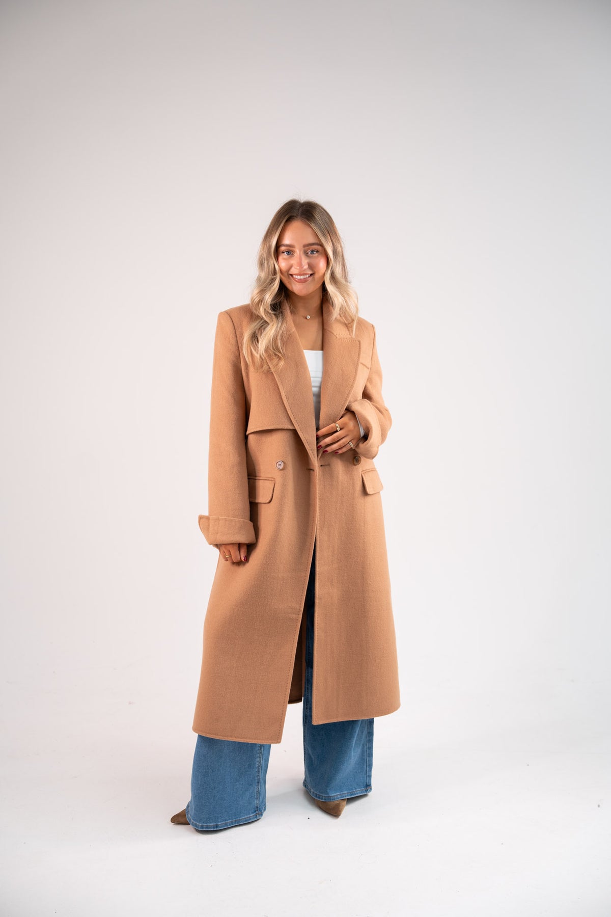 Love Laura Three Way Edit Coat In Camel