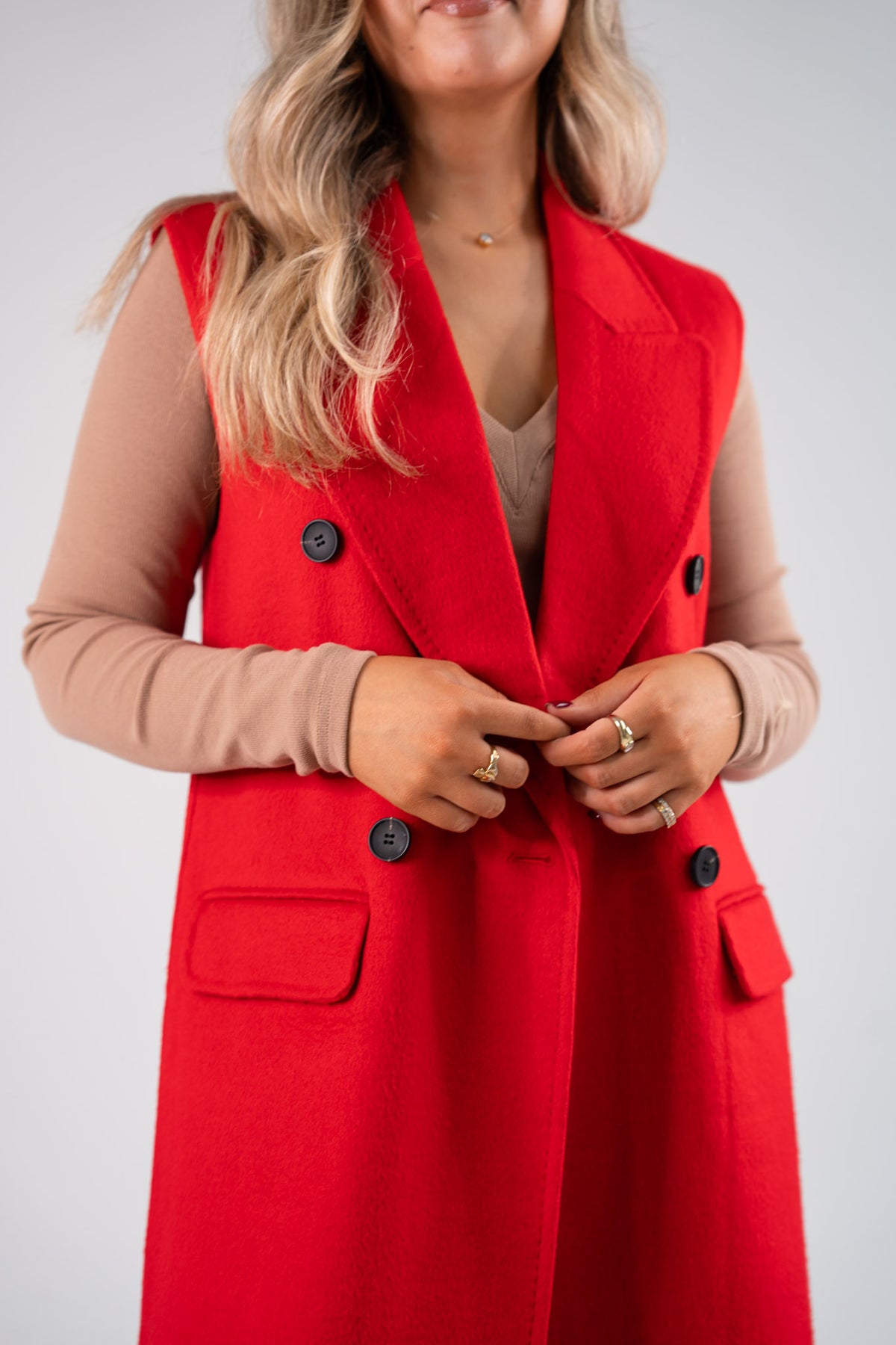 Love Laura Three Way Edit Coat In Red