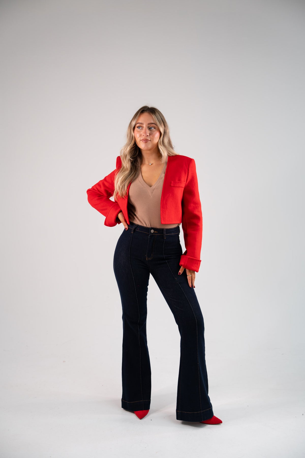 Love Laura Three Way Edit Coat In Red