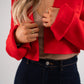 Love Laura Three Way Edit Coat In Red