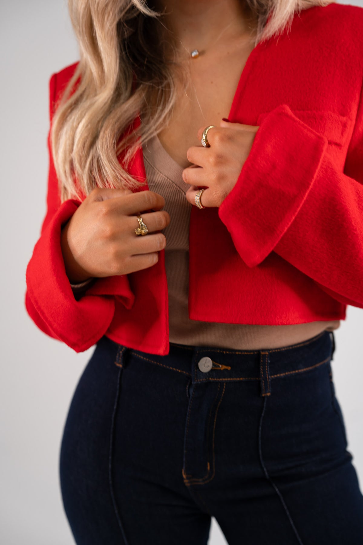 Love Laura Three Way Edit Coat In Red