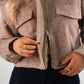Love Laura Wool Utility Jacket In Beige
