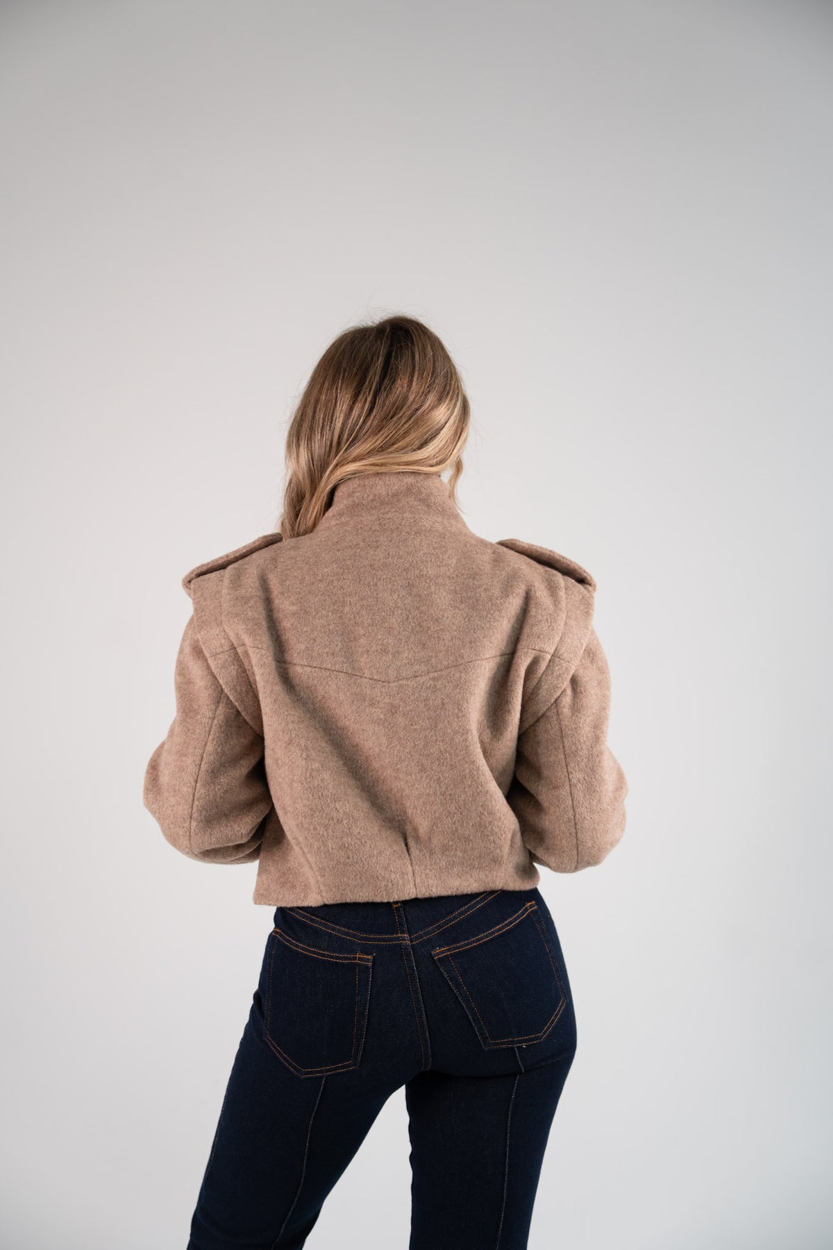 Love Laura Wool Utility Jacket In Beige