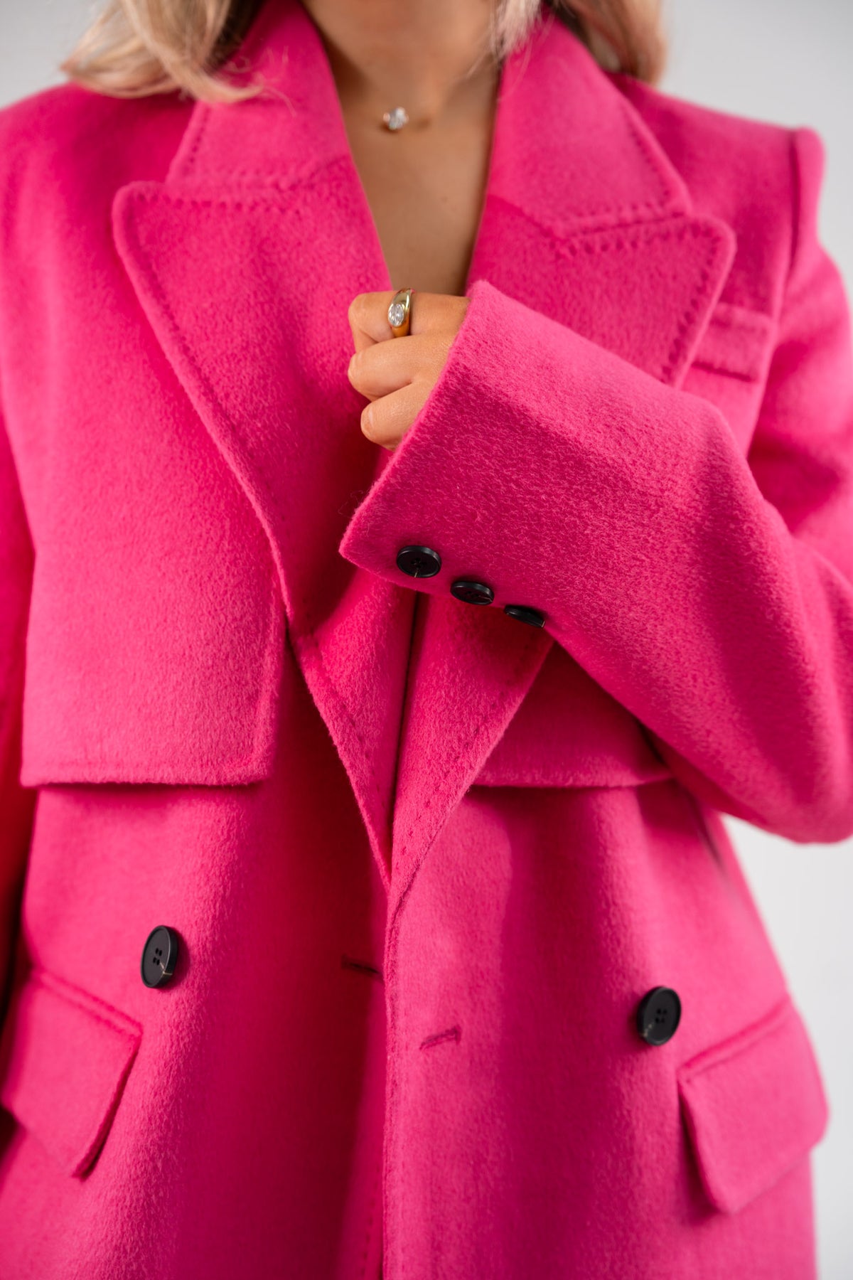 Love Laura Three Way Edit Coat In Fuchsia