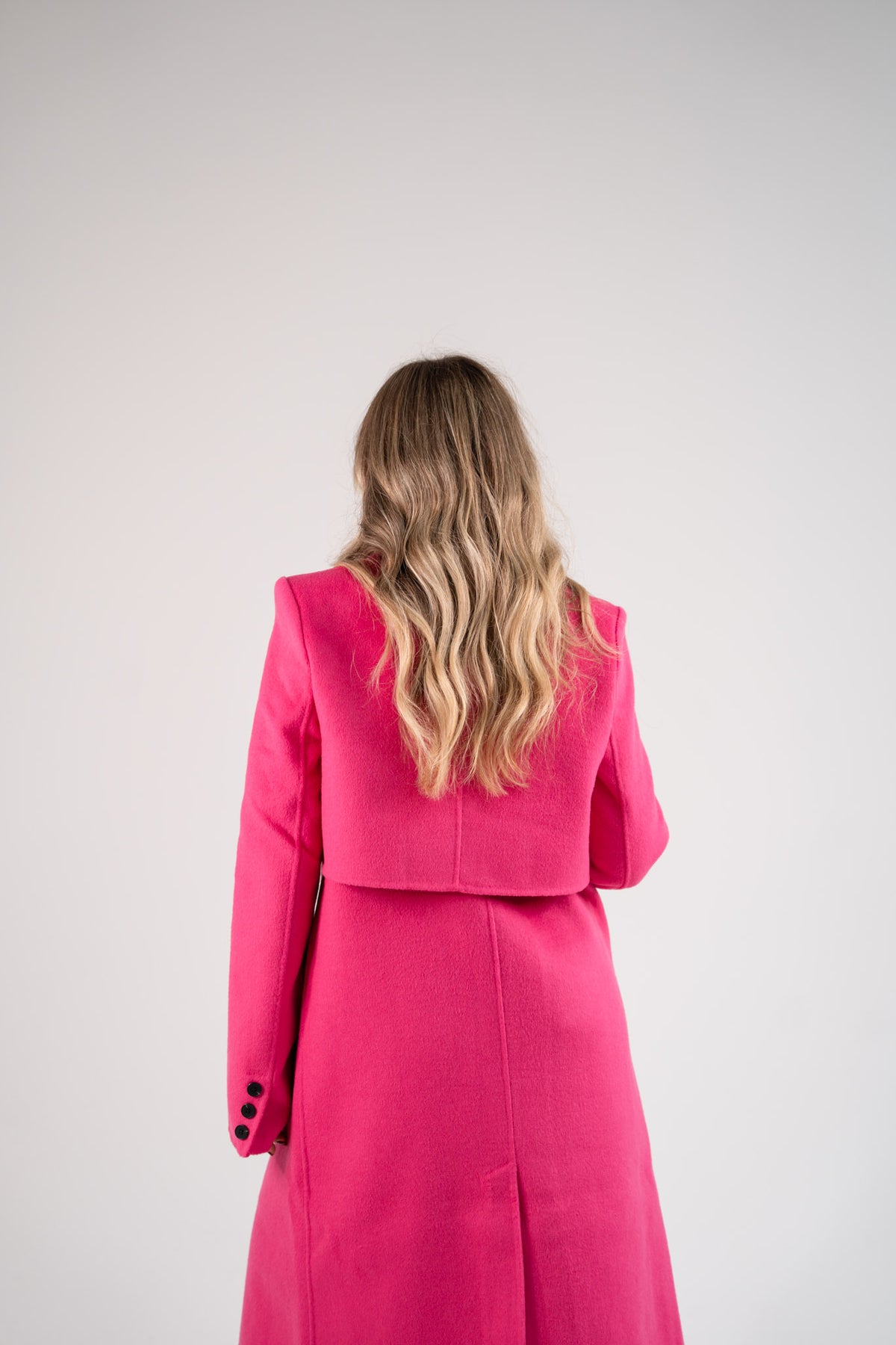 Love Laura Three Way Edit Coat In Fuchsia