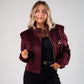 Love Laura Wool Utility Jacket In Burgundy