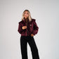 Love Laura Wool Utility Jacket In Burgundy
