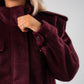Love Laura Wool Utility Jacket In Burgundy