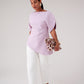 Love Laura Statement Sleeve Top In Lilac