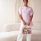 Love Laura Statement Sleeve Top In Lilac