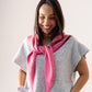 Kendra Knit Neck Scarf In Fuchsia