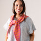 Kendra Stripe Neck Scarf In Orange Mix