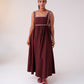 Love Laura Heart Embroidered Dress In Chocolate