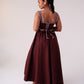 Love Laura Heart Embroidered Dress In Chocolate