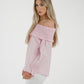 Leona Gingham Bardot Top In Pink