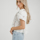 Holly Blue Floral Top In White