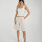 Holly Longline Shorts In Cream