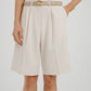 Holly Longline Shorts In Cream