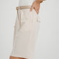 Holly Longline Shorts In Cream