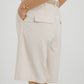 Holly Longline Shorts In Cream