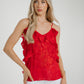 Holly Ruffle Cami In Red