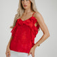 Holly Ruffle Cami In Red