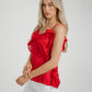 Holly Ruffle Cami In Red