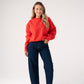 Love Laura Round Neck Sweatshirt In Red