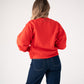 Love Laura Round Neck Sweatshirt In Red