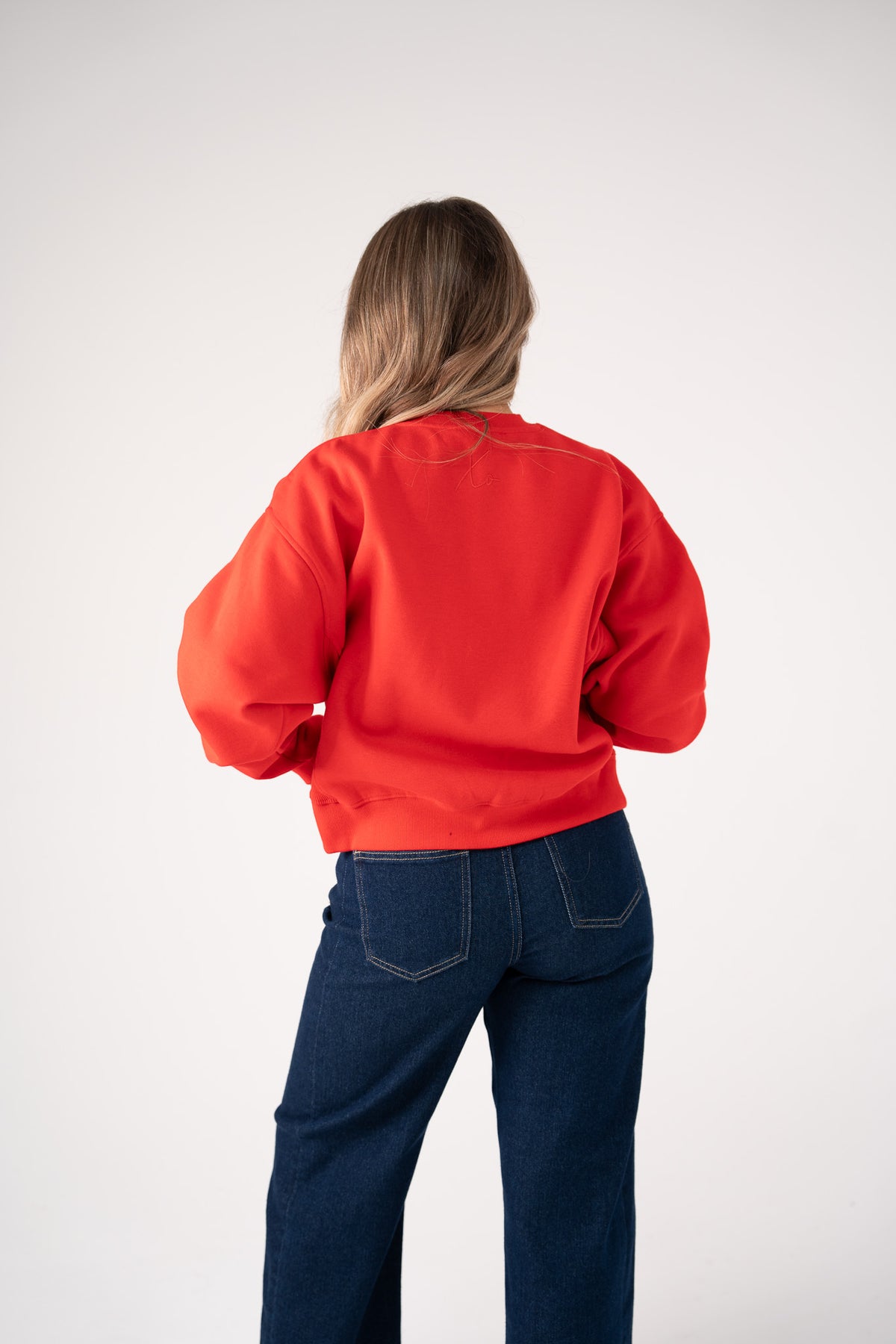 Love Laura Round Neck Sweatshirt In Red