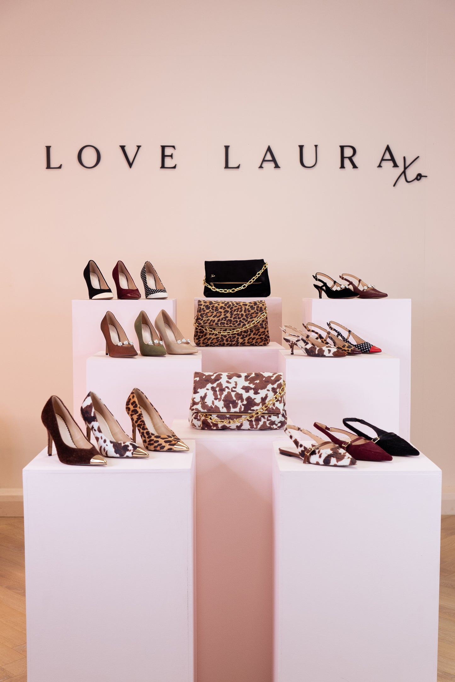 Love Laura Chain Detail Bag In Leopard Print