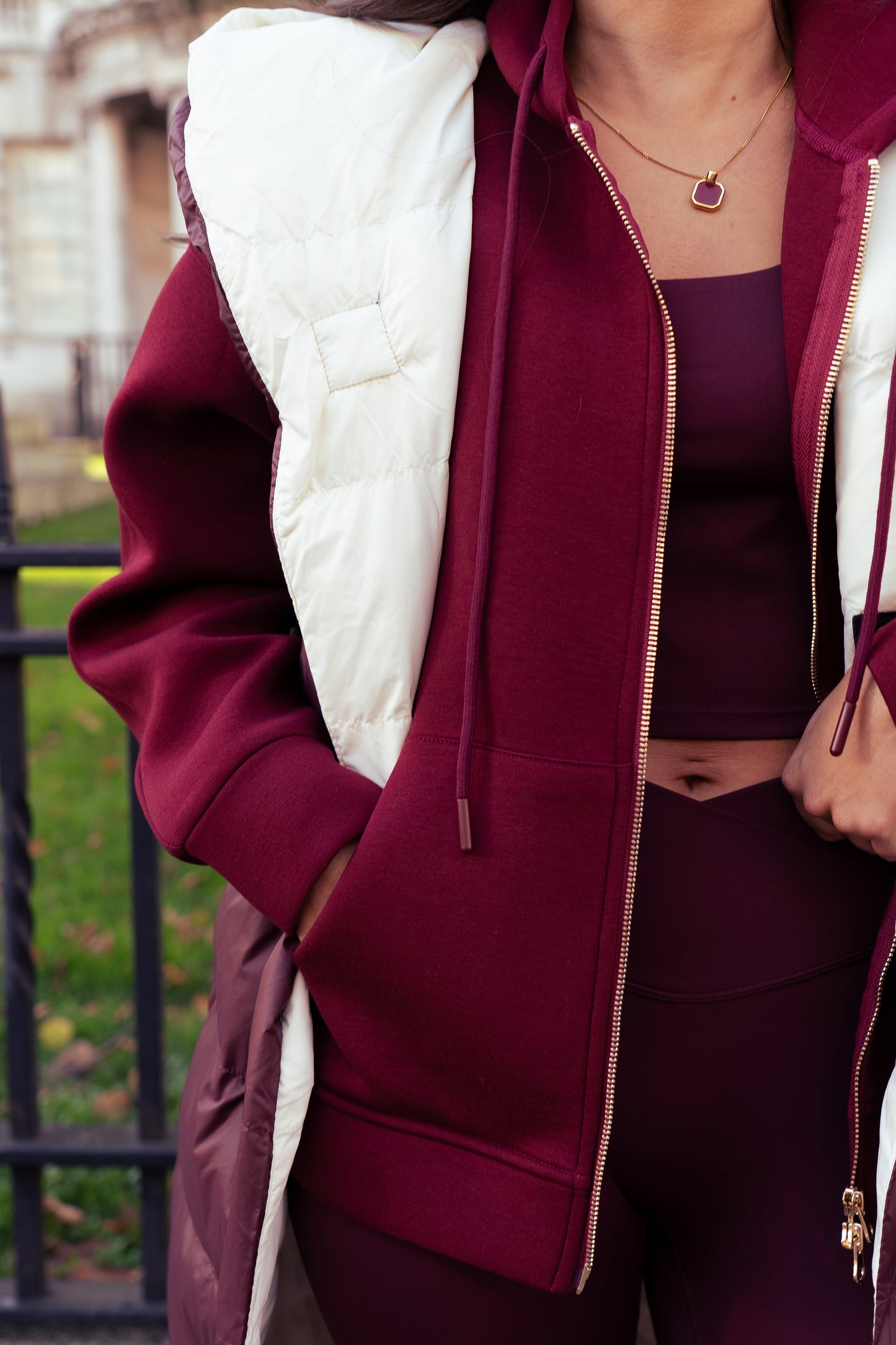 Love Laura Hoodie In Burgundy