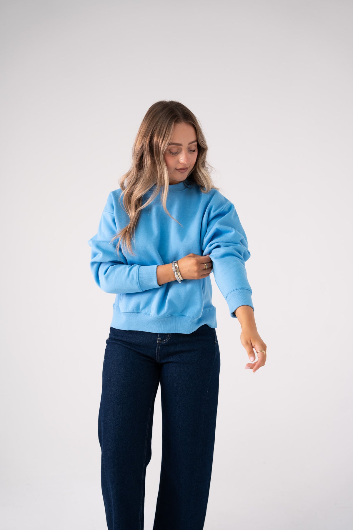 Love Laura Round Neck Sweatshirt In Blue