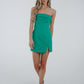 Holly Bandeau Mini Dress In Green