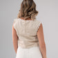 Holly Embroidered Palm Top In Neutral