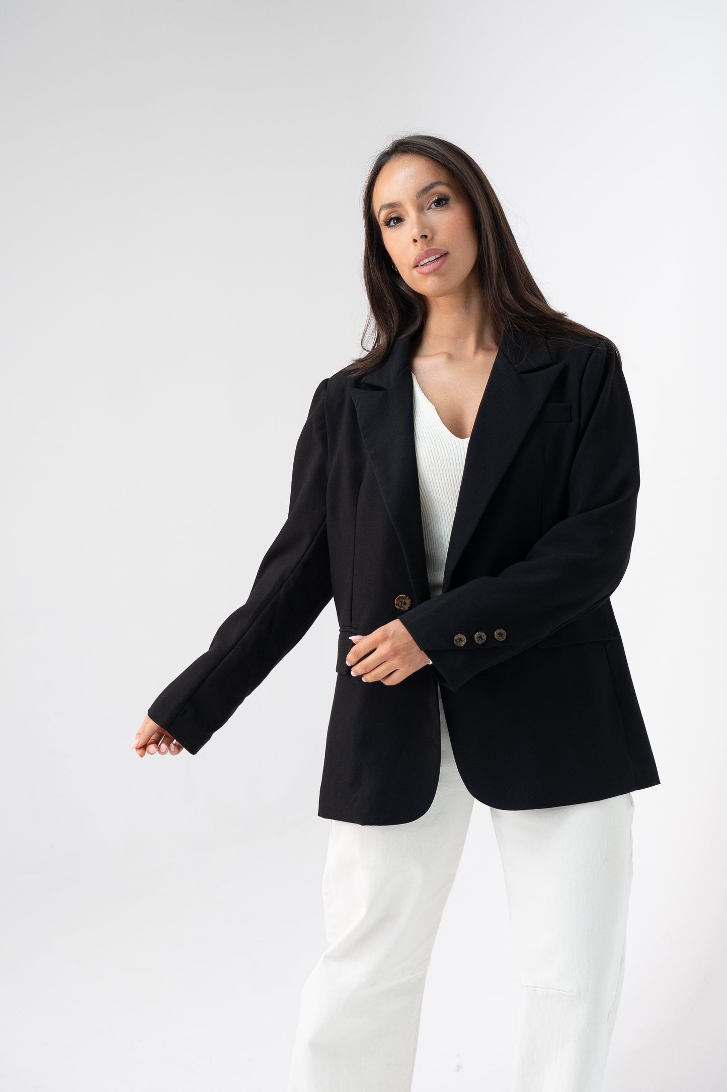 Love Laura Blazer In Black