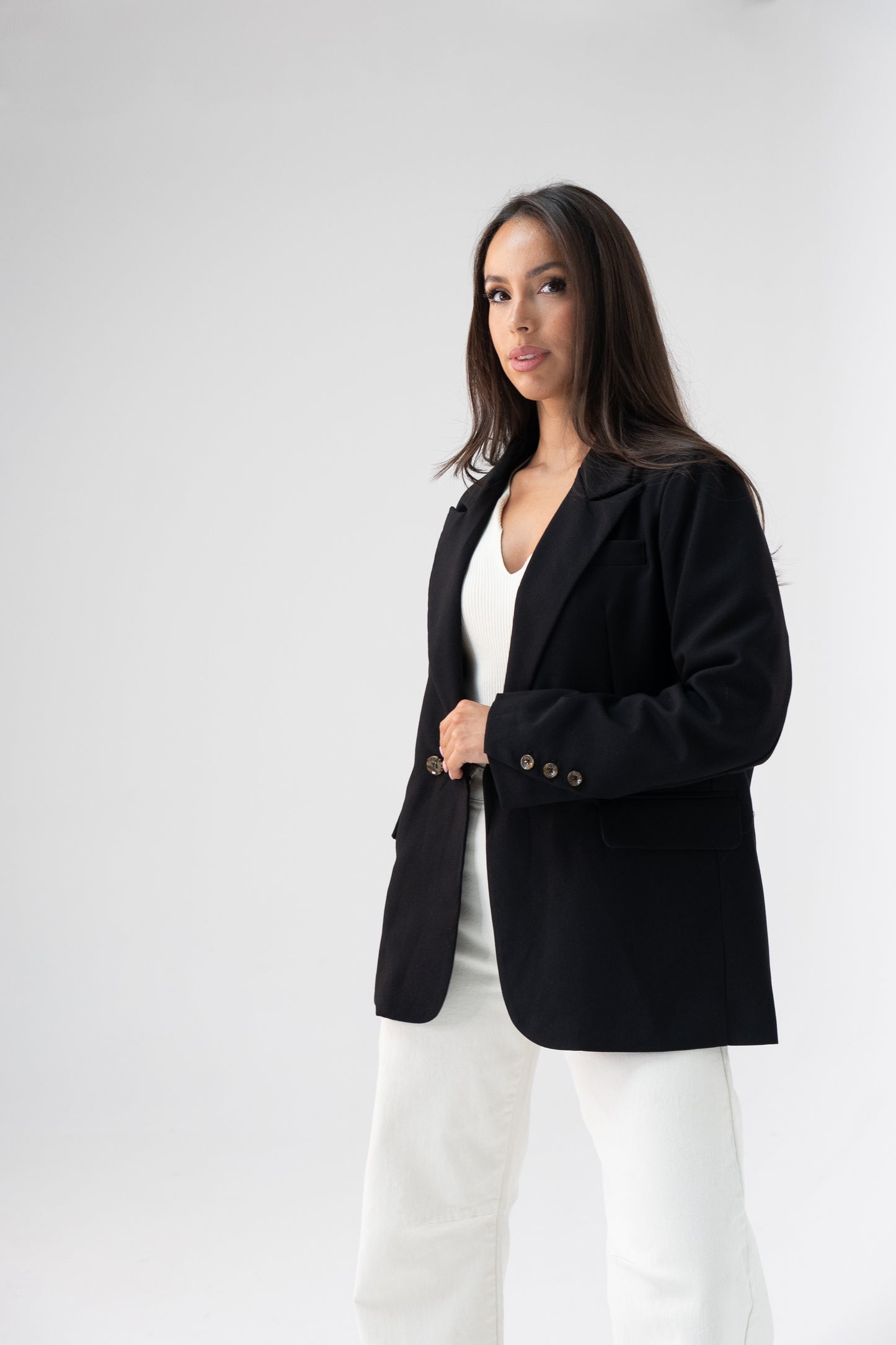 Love Laura Blazer In Black