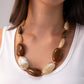 Polly Beaded Resin Necklace In Brown Mix
