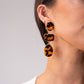 Polly Leopard Print Earrings In Tan