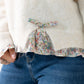 Connie Floral Trim Jumper In Cream