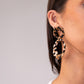 Polly Circle Earrings In Leopard Print