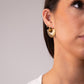 Polly Semi Circle Earrings In Brown Mix