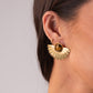 Polly Semi Circle Earrings In Brown Mix