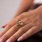 Polly Trilogy Gem Ring In Brown