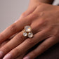 Polly Trilogy Gem Ring In Ivory