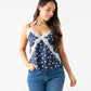 Kiera Polka Dot Cami In Navy