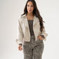 Love Laura Faux Suede Jacket In Beige