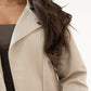 Love Laura Faux Suede Jacket In Beige